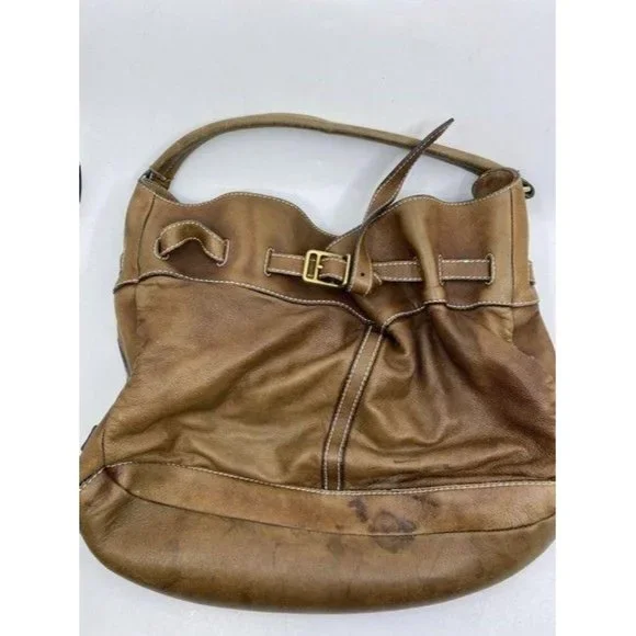 burberry vintage classic brown leather hobo bag - Picture 8 of 12